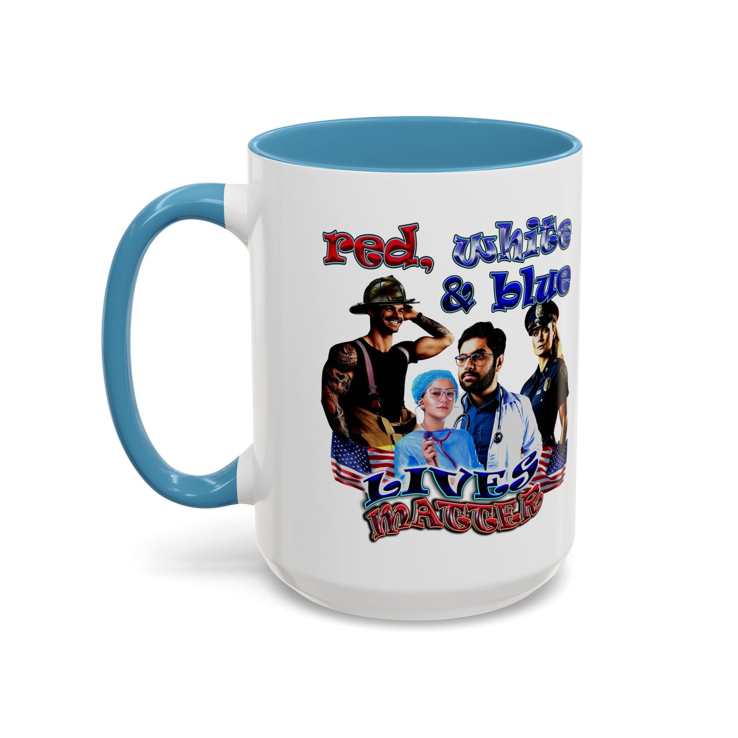 rw&b lives matter - Accent Mug (white)
