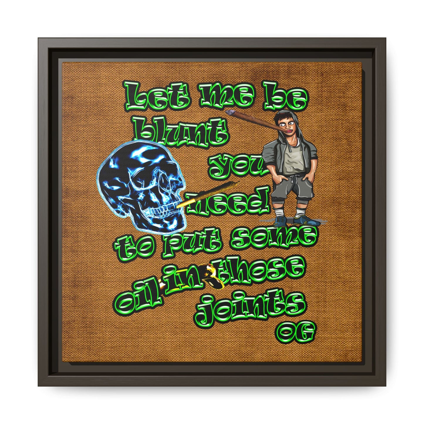 og - framed canvas art (brown papyrus)