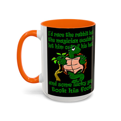 turtle race - Accent Mug (black)