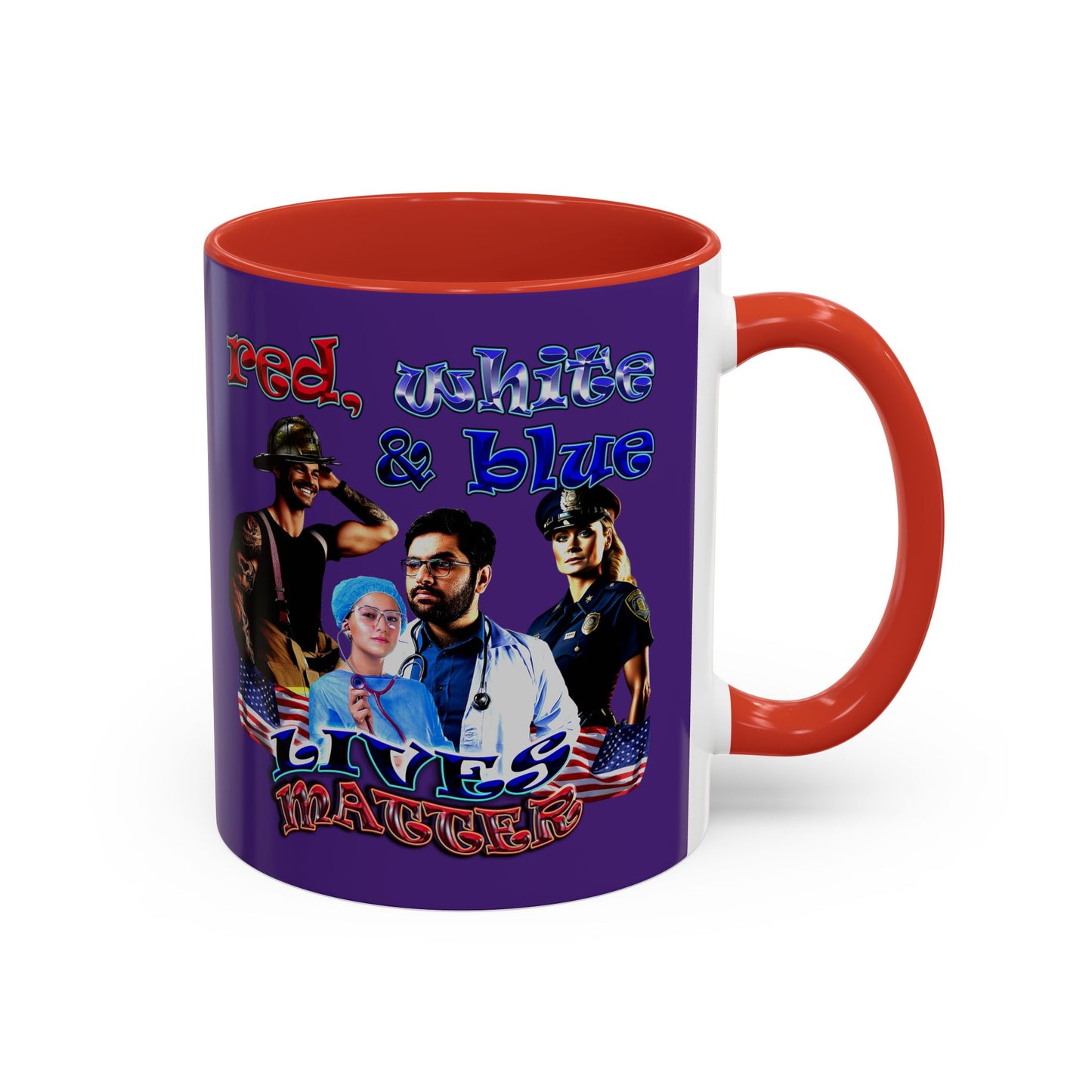 rw&b lives matter - Accent Mug (purple)