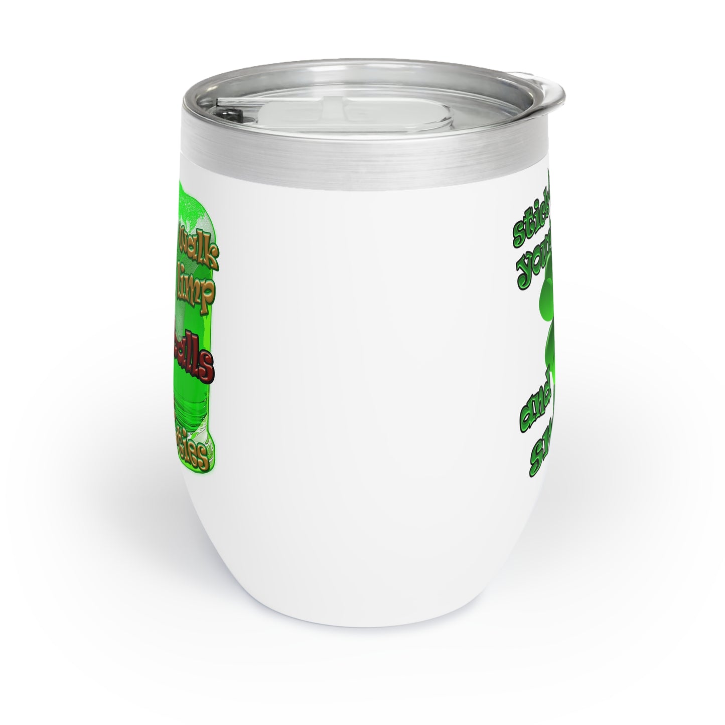 celtics logo - Chill Wine Tumbler