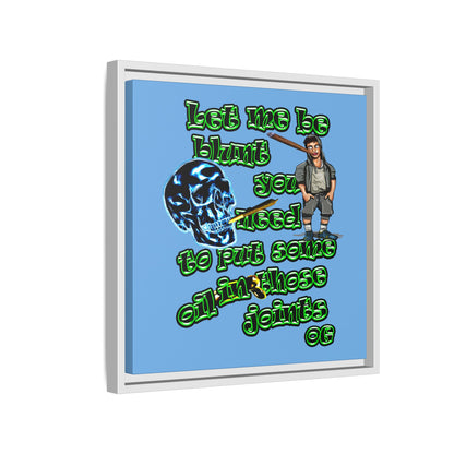 og - framed canvas art (light blue)