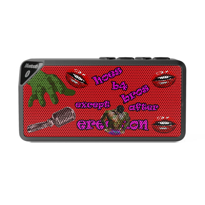 hoes b4 bros - Jabba Bluetooth Speaker (red)