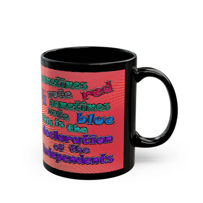 declaration of the independents - Black Mug (yellow-orange wave)