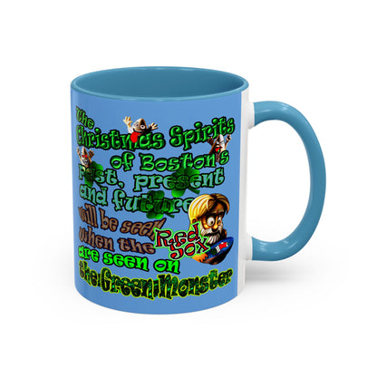 christmas spirits of boston - Accent Mug (light blue)