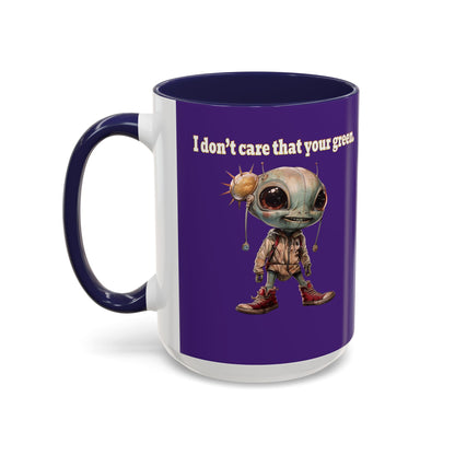 I don't care that your grey - Accent Mug (purple)