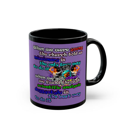 doggystyle - Black Mug (light purple)