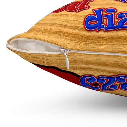 santa's shoes - Spun Polyester Square Pillow - (butterscotch wood finish)