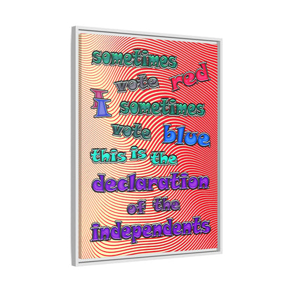 declaration of the independents - framed canvas art (yellow-orange wave)