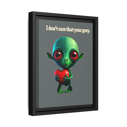 I don't care that your grey - framed canvas art (dark grey)