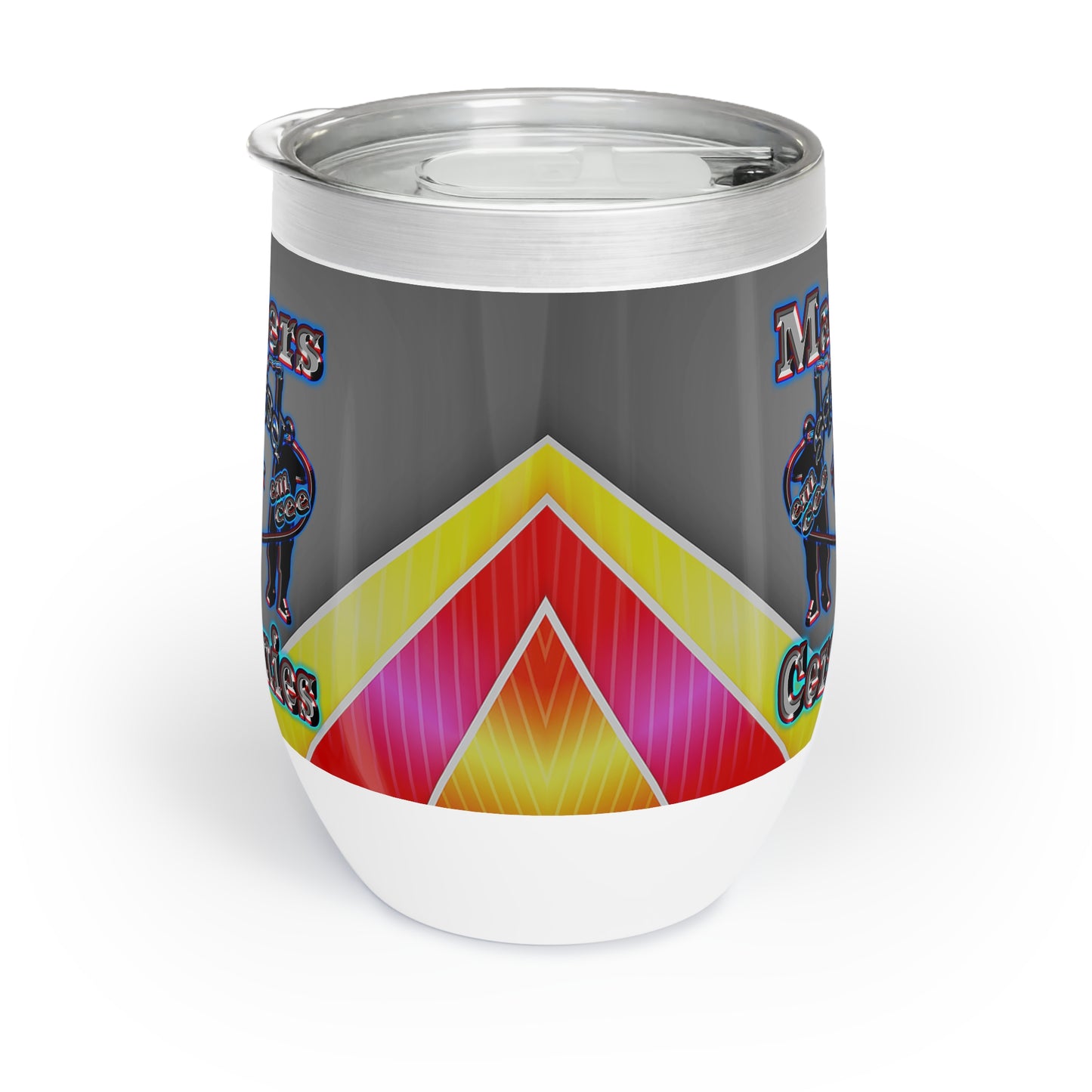 em cee squared - Chill Wine Tumbler (rainbow split)