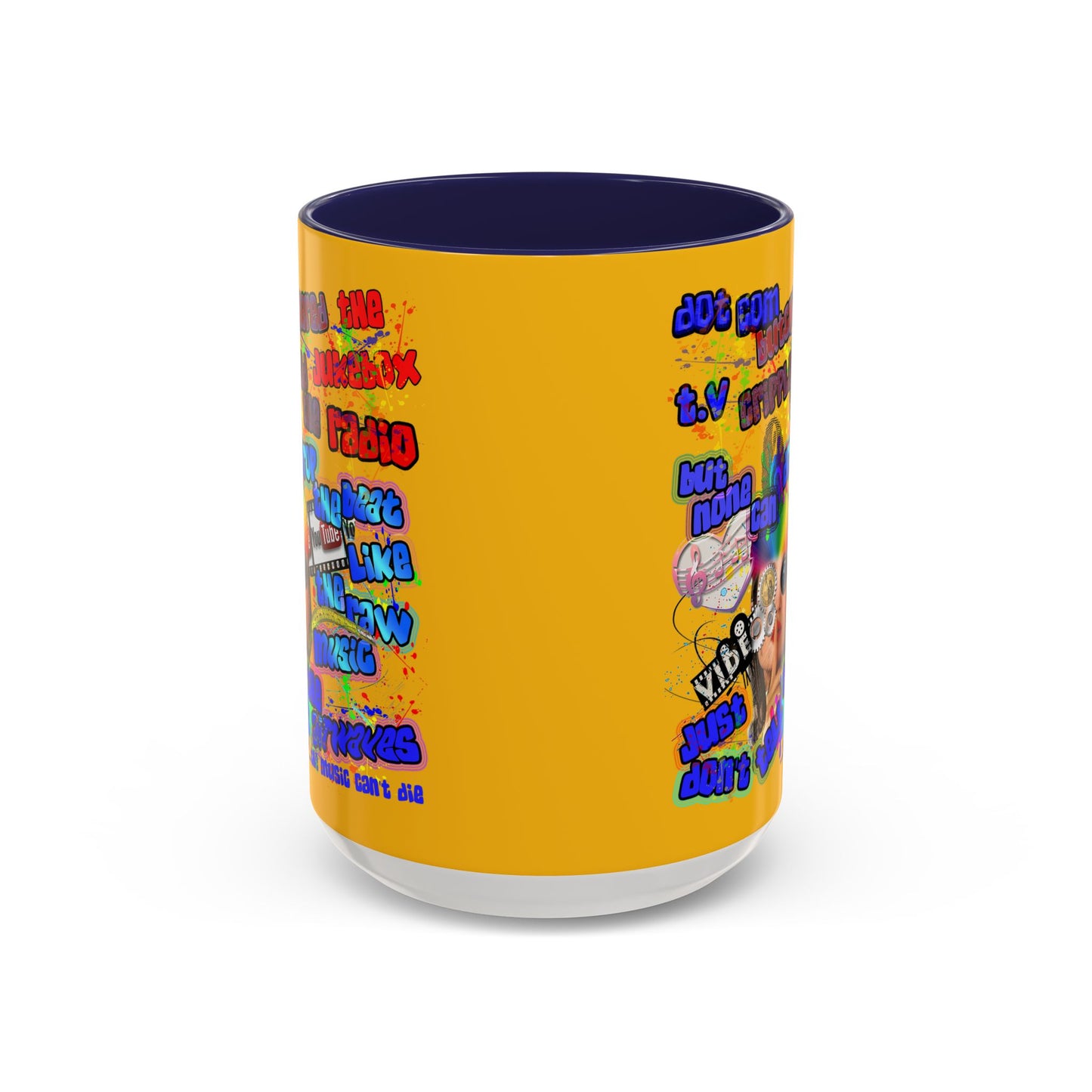 drop the beat - Accent Mug (yellow)