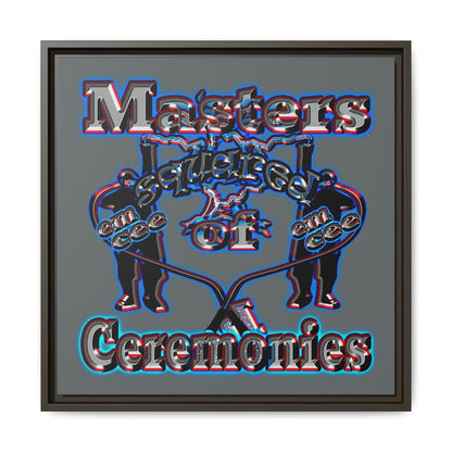 em cee squared - framed canvas art (dark grey)