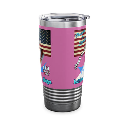 shoot for the stars - Ringneck Tumbler, 20oz (light pink)