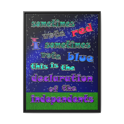declaration of the independents - framed canvas art ('snoops' background)