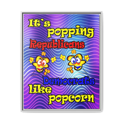 popping like popcorn - framed canvas art (purple wave)