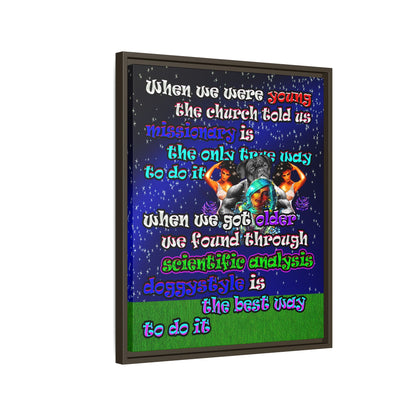 doggystyle - framed canvas art ('snoops' background)