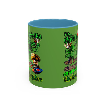 christmas spirits of boston - Accent Mug (green)