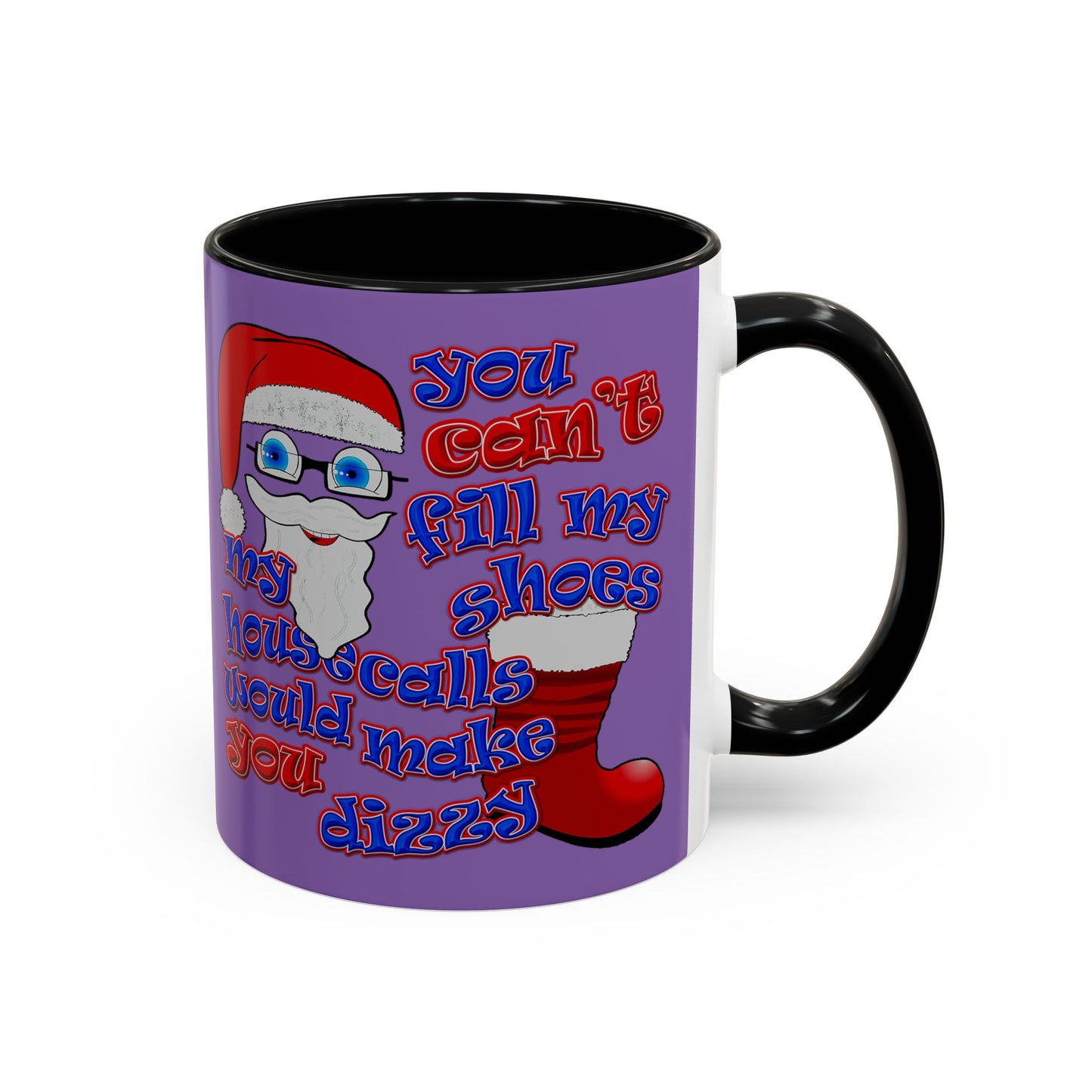 santa's shoes - Accent Mug (light purple)