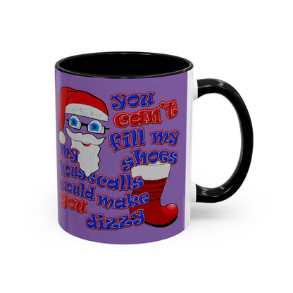 santa's shoes - Accent Mug (light purple)