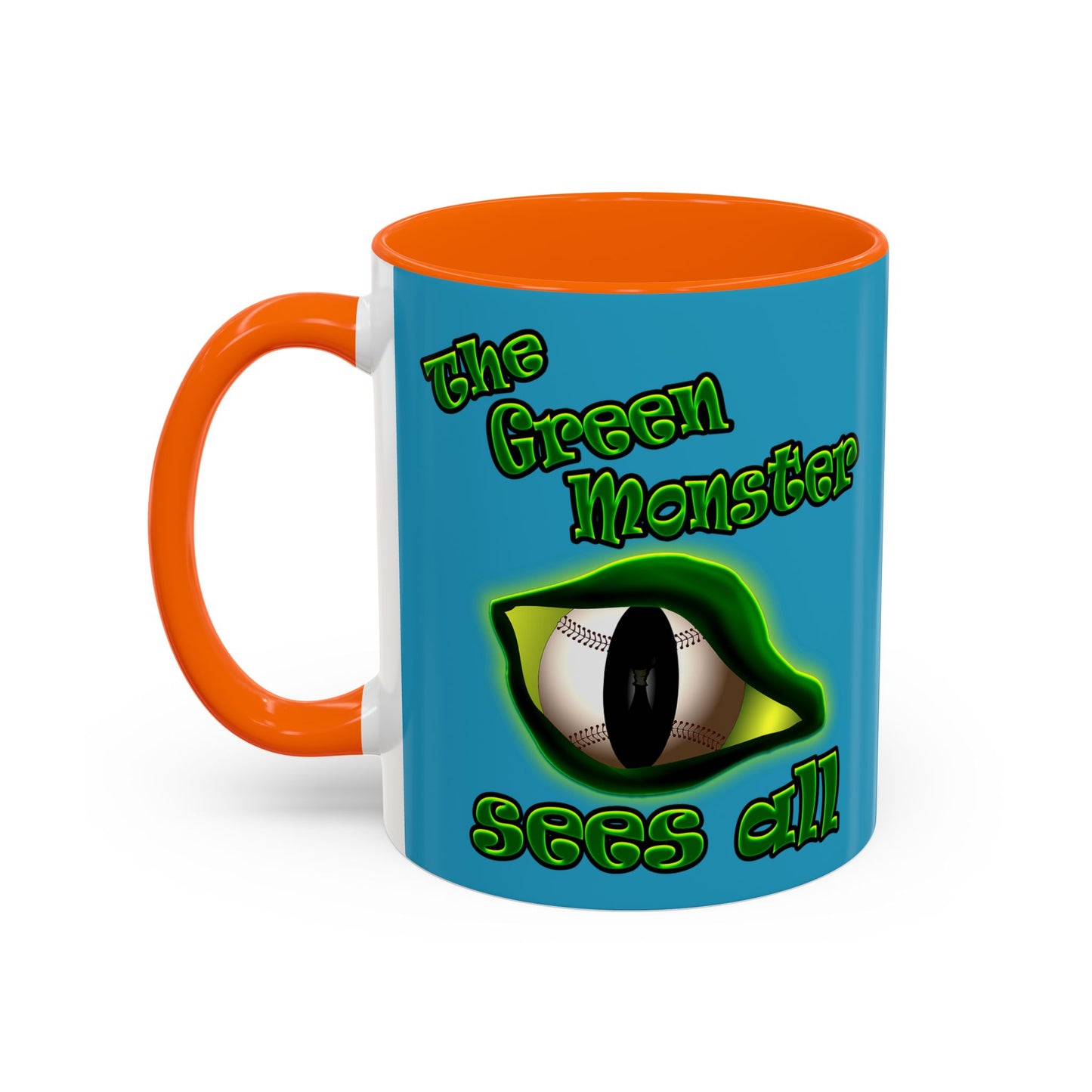green monster - Accent Mug (turquoise)