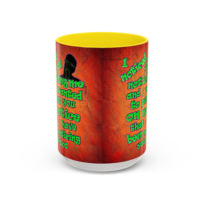 noticed you noticing - Accent Mug (burnt orange)