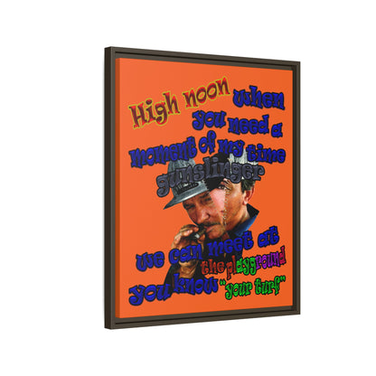 high noon - framed canvas art (orange)