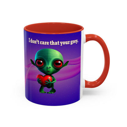 I don't care that your grey - Accent Mug (purple-pink wave)