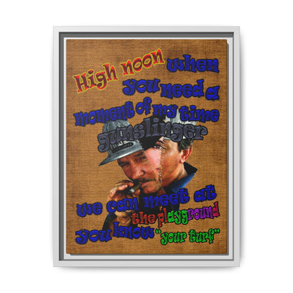 high noon - framed canvas art (brown papyrus)