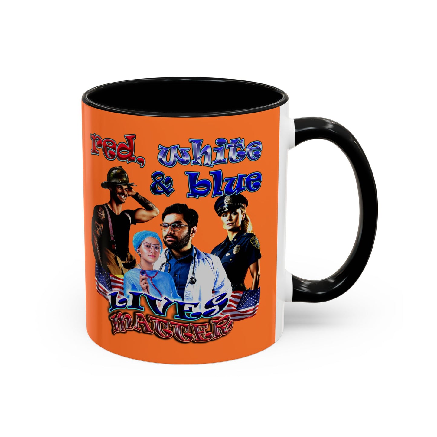 rw&b lives matter - Accent Mug (crusta)