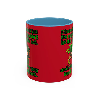 turtle race - Accent Mug (dark red)