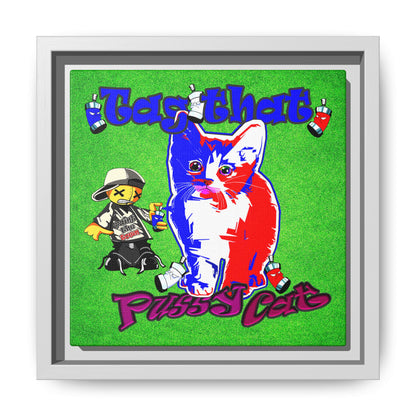 tag that - framed canvas art (green turf)