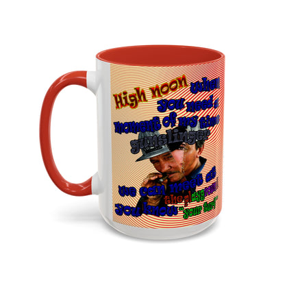 high noon - Accent Mug (yellow-orange wave)