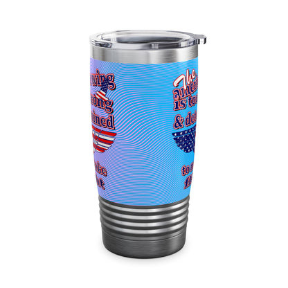 american wing - Ringneck Tumbler, 20oz (light blue-purple wave)