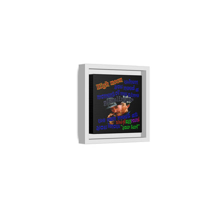 high noon - framed canvas art (black)