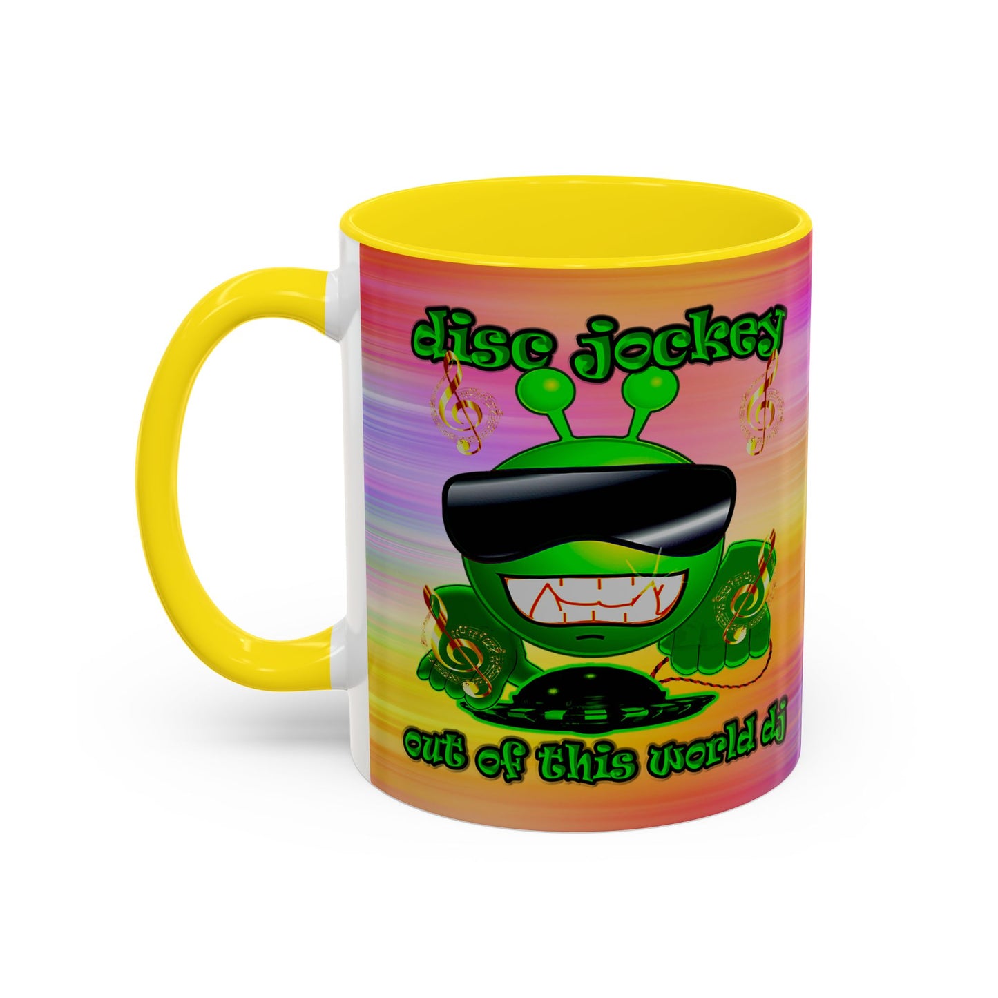 disc jockey - Accent Mug (color blur)