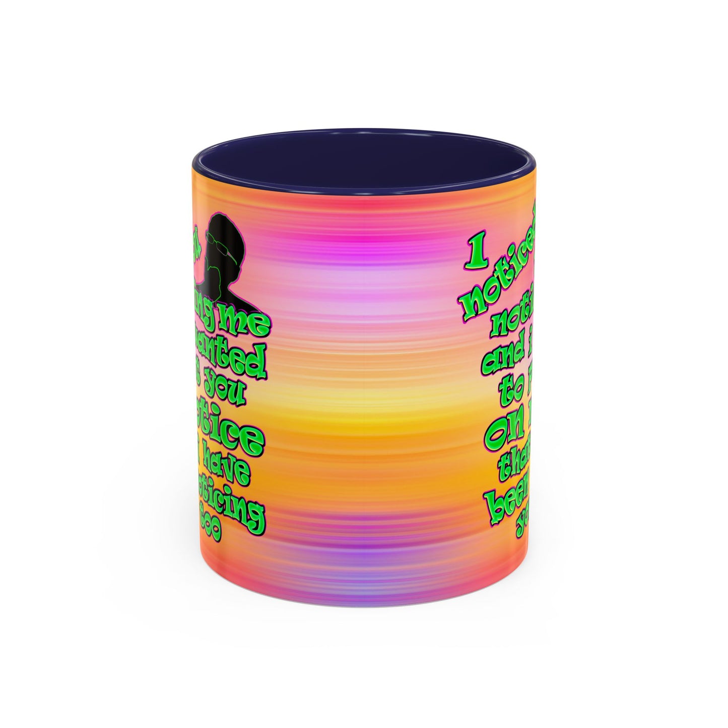 noticed you noticing - Accent Mug (color blur)