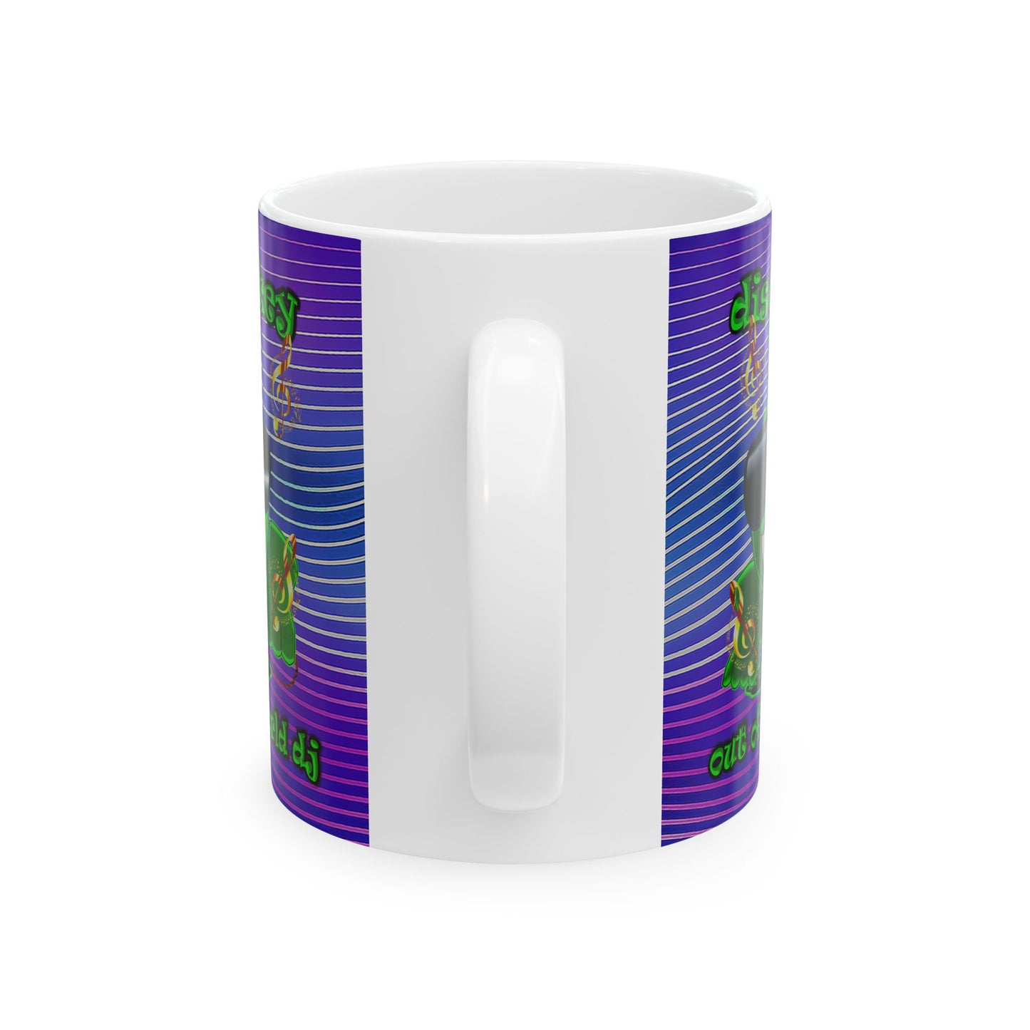 disc jockey - White Mug (purple wave)