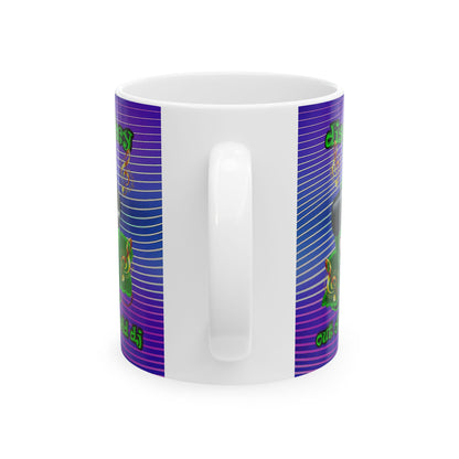 disc jockey - White Mug (purple wave)