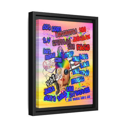 drop the beat - framed canvas art (color blur)