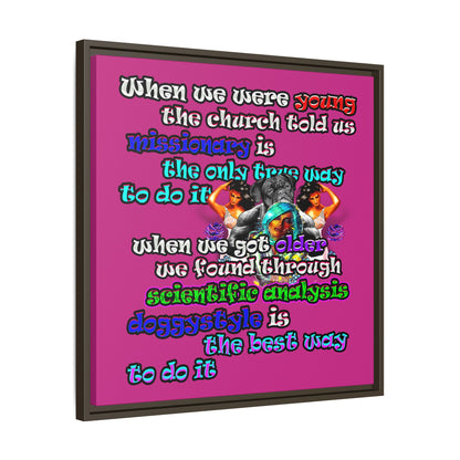 doggystyle - framed canvas art (pink)