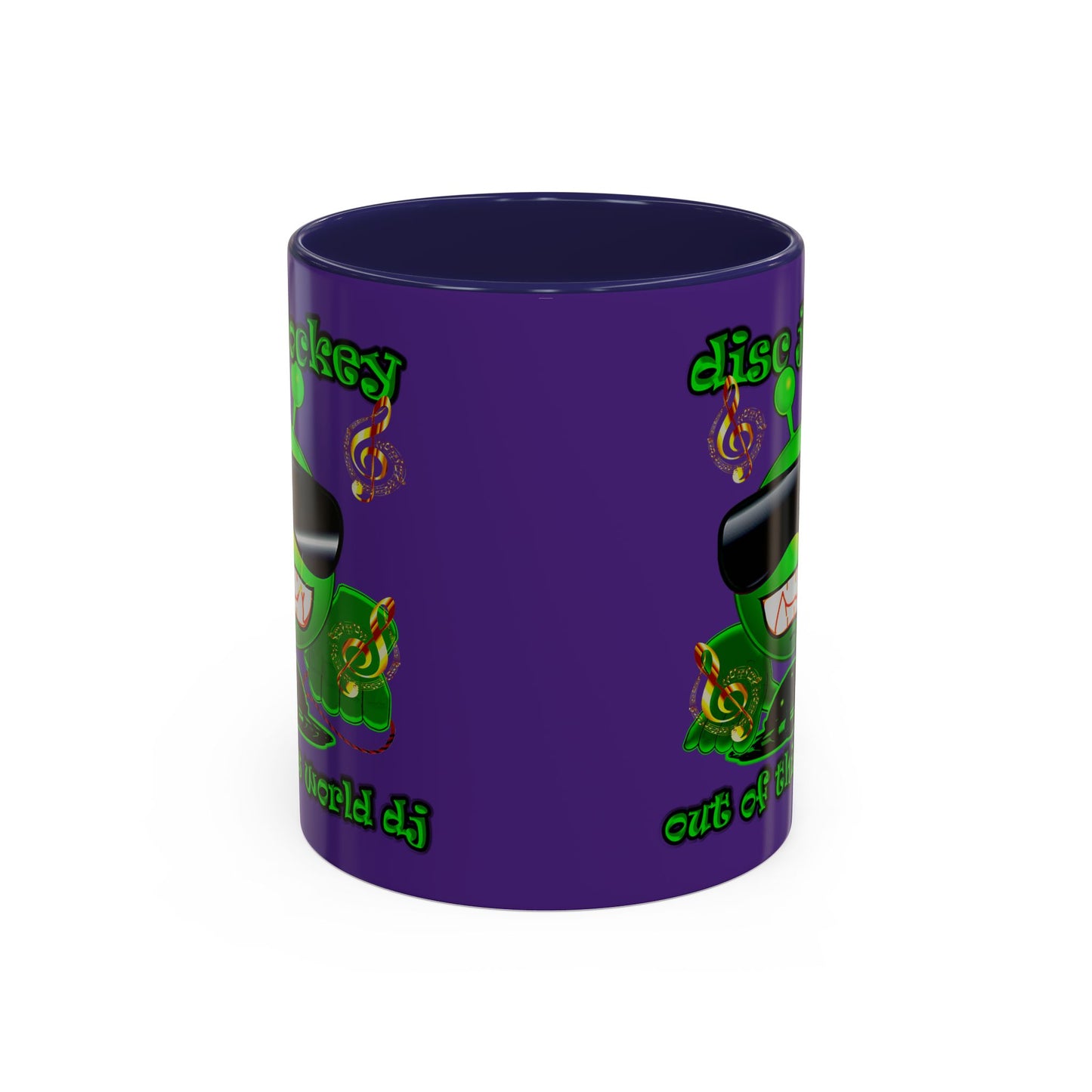disc jockey - Accent Mug (purple)