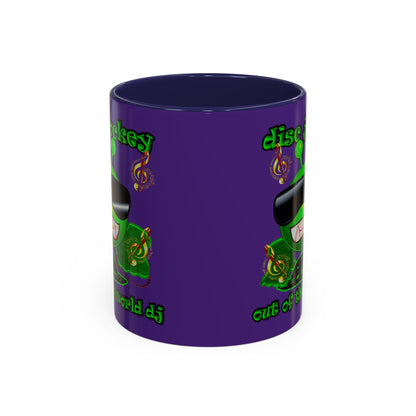 disc jockey - Accent Mug (purple)