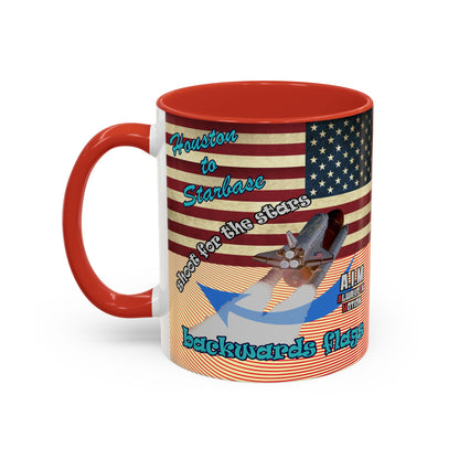 shoot for the stars - Accent Mug (yellow-orange wave)
