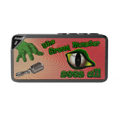 green monster - Jabba Bluetooth Speaker (yellow-orange wave)