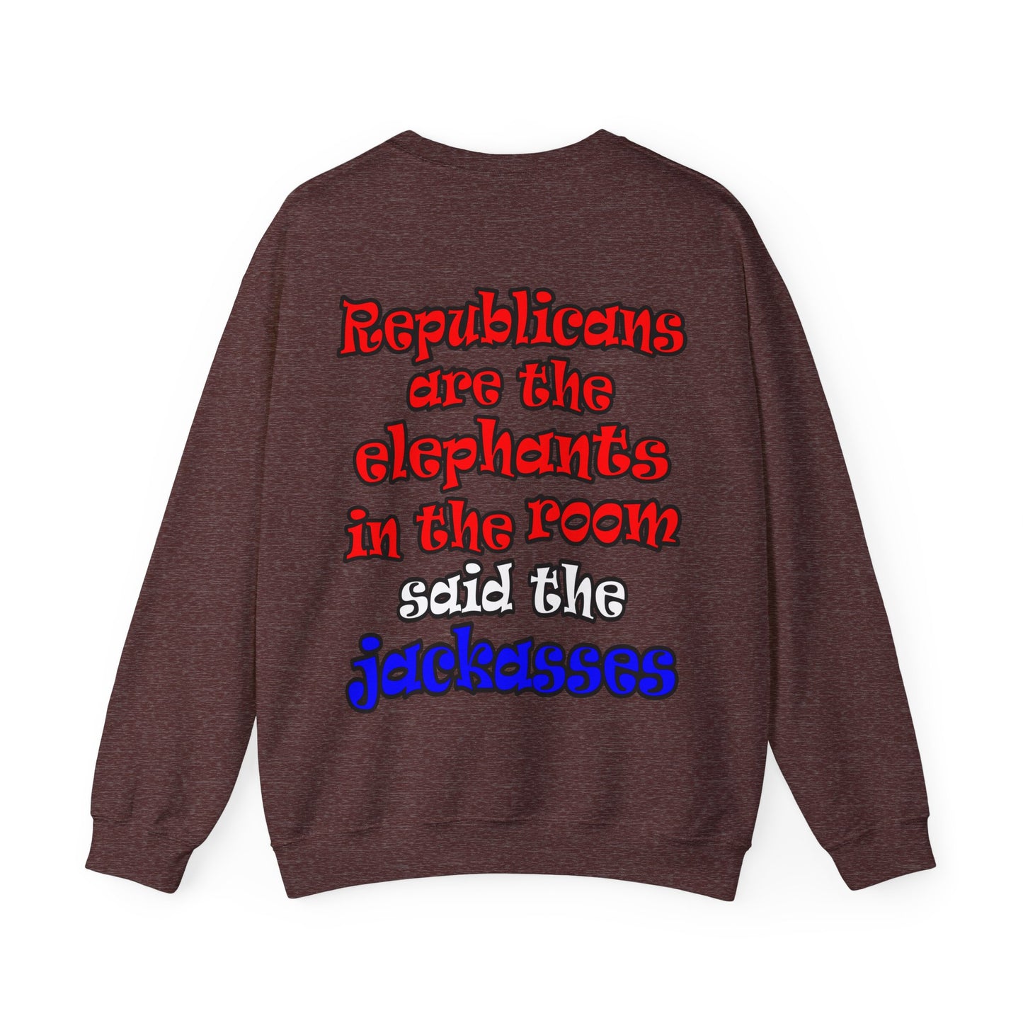 donkeys and elephants - Unisex Heavy Blend™ Crewneck Sweatshirt