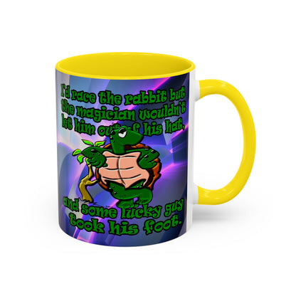 turtle race - Accent Mug (grey-pink wave)
