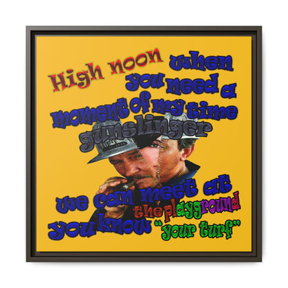 high noon - framed canvas art (yellow)