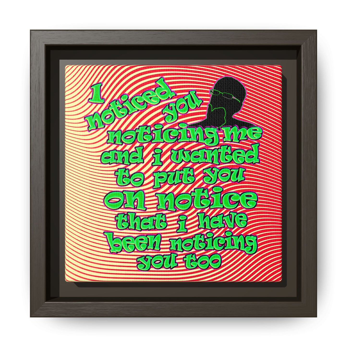 noticed you noticing - framed canvas art (yellow-orange wave)