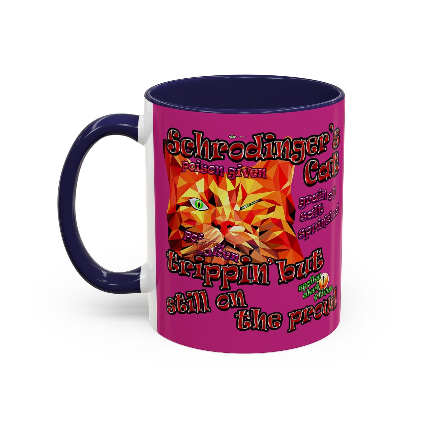 schrodinger's cat - Accent Mug (pink)